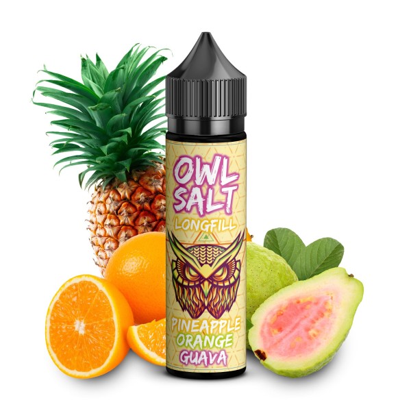 Pineapple Orange Guava - Overdosed - OWL Salt - 10ml Aroma in 60ml Flasche