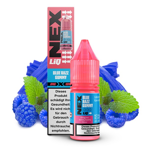 POD SALT NEXLIQ - Blue Razz Gummy - Nikotinsalz Liquid - 10ml