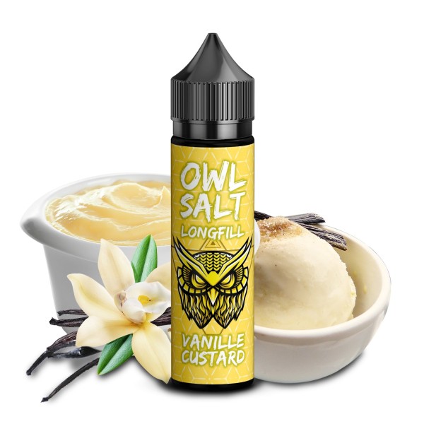 Vanille Custard - Overdosed - OWL Salt - 10ml Aroma in 60ml Flasche