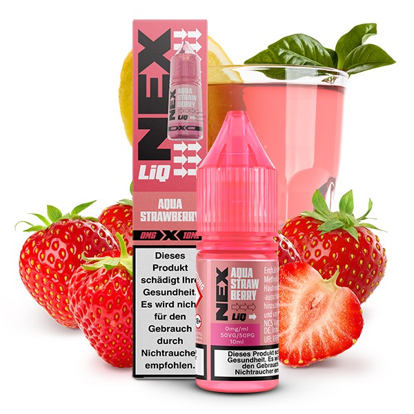 POD SALT NEXLIQ - Aqua Strawberry - Nikotinsalz Liquid - 10ml