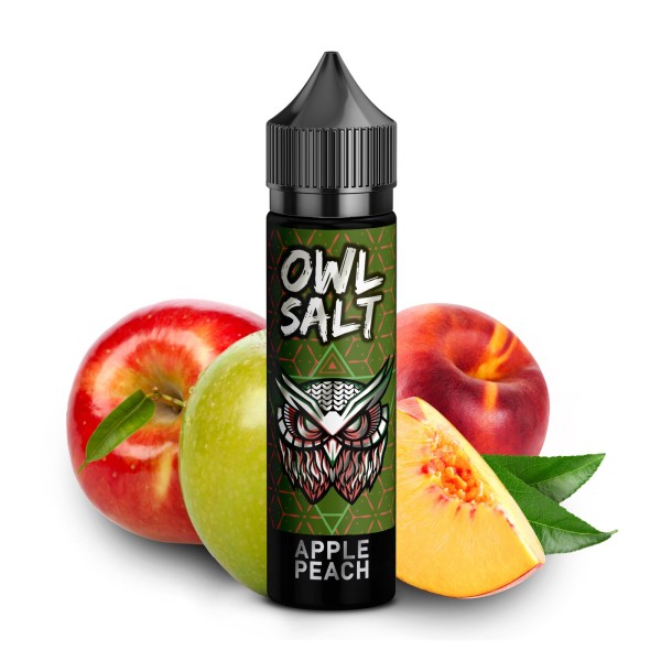 Apple Peach - Overdosed - OWL Salt - 10ml Aroma in 60ml Flasche