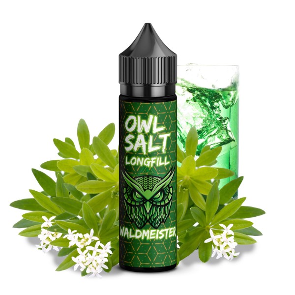 Waldmeister - Overdosed - OWL Salt - 10ml Aroma in 60ml Flasche