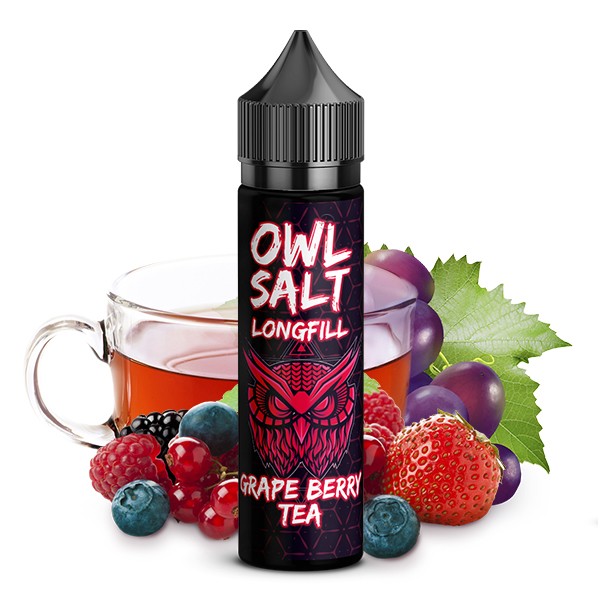 Grape Berry Tea - Overdosed - OWL Salt - 10ml Aroma in 60ml Flasche