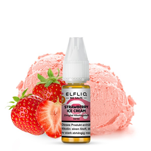 ELFLIQ Strawberry Ice Cream von Elfbar - Nikotinsalzliquid - 10ml