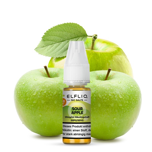 ELFLIQ Sour Apple von Elfbar - Nikotinsalzliquid - 10ml