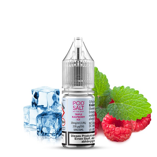 POD SALT XTRA - Triple Raspberry Ice - Nikotinsalz Liquid - 10ml