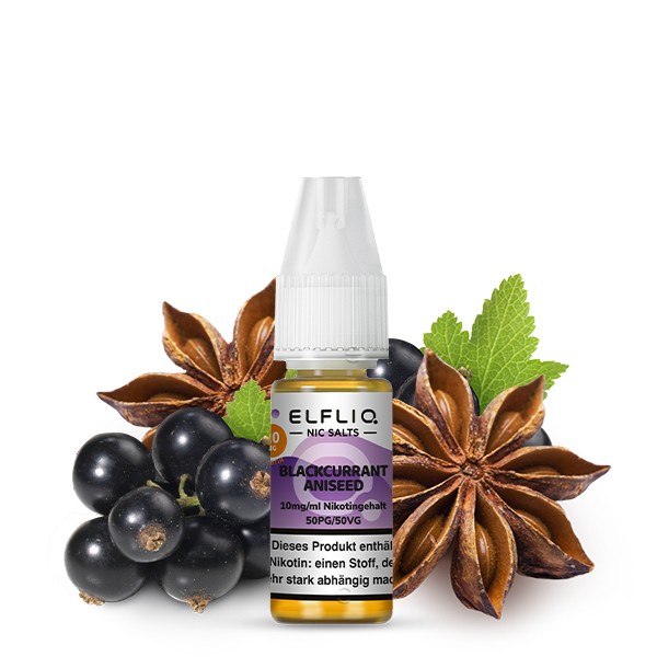 ELFLIQ Blackcurrant Aniseed von Elfbar - Nikotinsalzliquid - 10ml