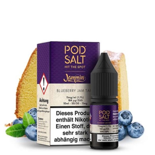 POD SALT FUSION - Blueberry Jam Tart - Nikotinsalz Liquid - 10ml