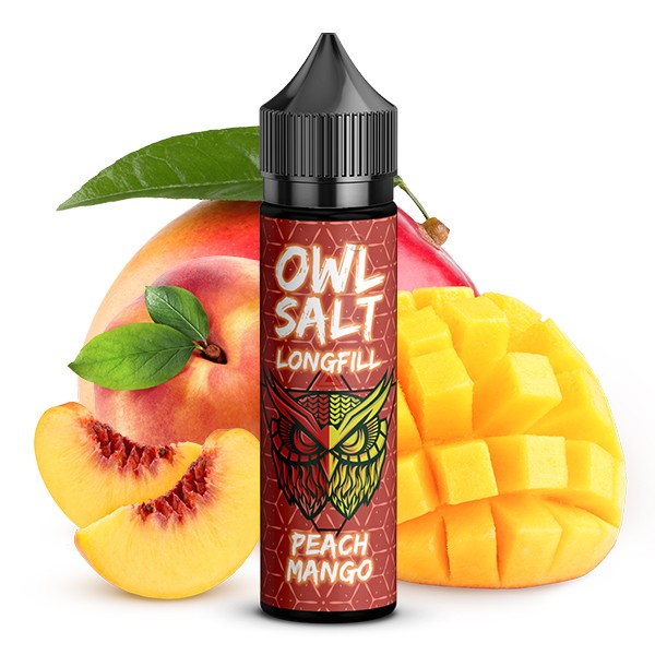 Peach Mango - Overdosed - OWL Salt - 10ml Aroma in 60ml Flasche