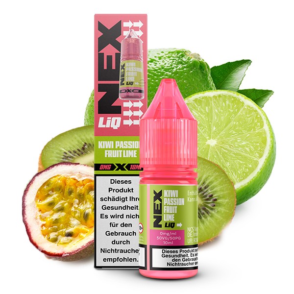 POD SALT NEXLIQ - Kiwi Passionfruit Lime - Nikotinsalz Liquid - 10ml