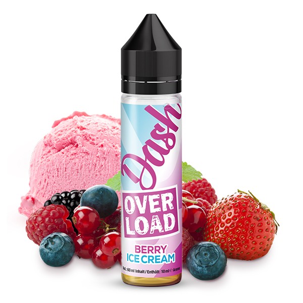 Berry Ice Cream - OVERLOAD - Dash Liquids - 10ml Aroma in 60ml Flasche